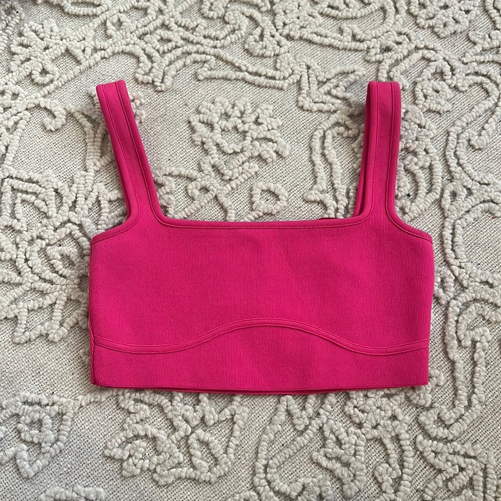 Hot pink Zara super crop top